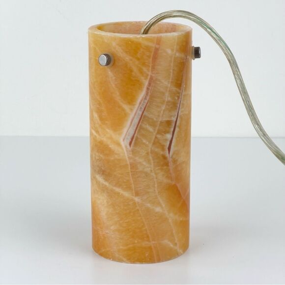 Fine golden honey Onyx Pendant Or Desk Light lamp 8" Perfect ambient lighting - Picture 3 of 10